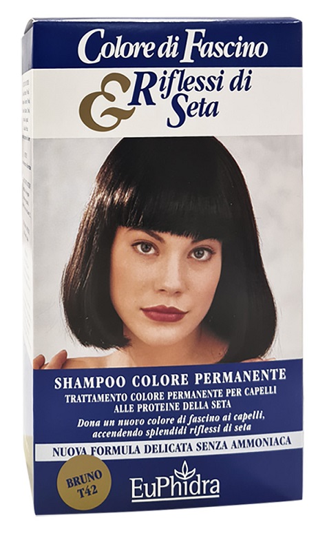 EUPHIDRA COLORE DI FASCINO & RIFLESSI DI SETA SHAMPOO COLORE PERMANENTE 42 BRUNO 120 ML - farmacialombardia.it