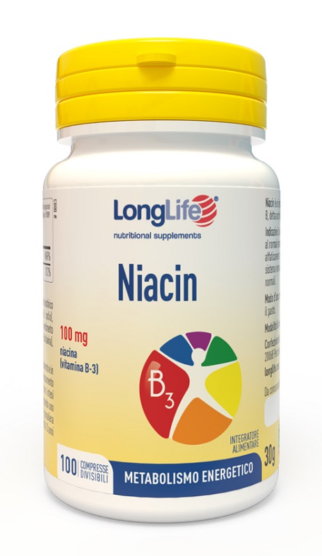 LONGLIFE NIACIN 100 MG 100 COMPRESSE DIVISIBILI - farmacialombardia.it
