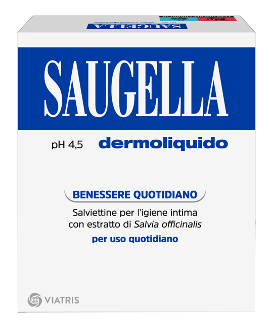 SAUGELLA DERMOLIQUIDO PH 4,5 SALVIETTINE IGIENE INTIMA BENESSERE QUOTIDIANO 10 PEZZI - farmacialombardia.it