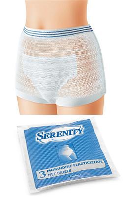 MUTANDINA ELASTICA RETTANGOLARE A RETE SERENITY M 3 PEZZI - farmacialombardia.it