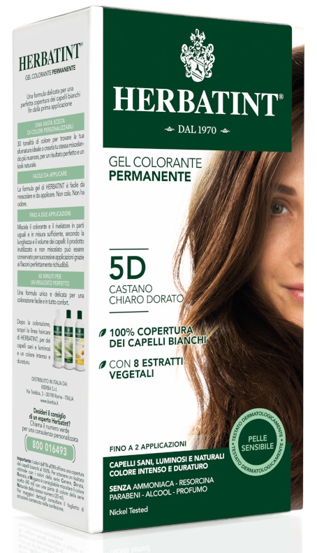 HERBATINT 5D CASTANO CHIARO DORATO 150 ML - farmacialombardia.it