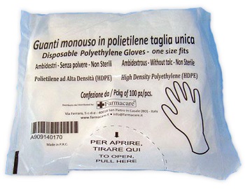 GUANTO MONOUSO IN PVC MISURA UNICA 100 PEZZI - farmacialombardia.it