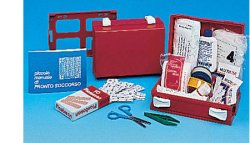 CASSETTA PRONTO SOCCORSO MINIKIT PER CASA, UFFICIO E TEMPO LIBERO. CONTENITORE IN ABS ANTIURTO E CON SUPPORTO PER IL FISSAGGIO ALLA PARETE - farmacialombardia.it
