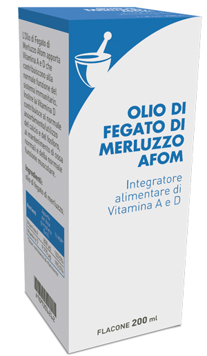OLIO DI FEGATO DI MERLUZZO AFOM 200 ML - farmacialombardia.it