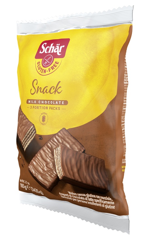 SCHAR SNACK CON CIOCCOLATO AL LATTE E NOCCIOLE 3 WAFER X 35 G - farmacialombardia.it