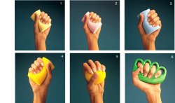 MANUS ABILIS PALLINA PER RIABILITAZIONE MANO 5 GIALLO SCURO SFORZO MASSIMO - farmacialombardia.it