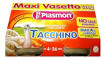 PLASMON OMOGENEIZZATO TACCHINO 120 G X 2 PEZZI - farmacialombardia.it