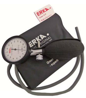 SFIGMOMANOMETRO ANEROIDE KOBOLD ERKA  SCALA DA 300 MMHG CON SUDDIVISIONE DI 2 MM  MANOMETRO DI PRECISIONE IN ALLUMINIO ANODIZZATO E MONOPALLA INCORPORATA  MODELLO A 1 TUBO - farmacialombardia.it