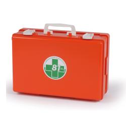 VALIGETTA BASE MEDIC 2 SECONDO DM 388 ALLEGATO 1 PER AZIENDE GRUPPO A/B COLORE ARANCIO +SUPPORTO PER ATTACCO A PARETE +MANIGLIA PER TRASPORTO +GUARNIZIONE NEOPRENE +2 CLIP CHIUSURA - farmacialombardia.it