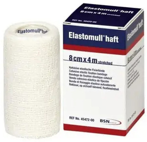 BENDA ELASTICA AUTOADESIVA ELASTOMULL HAFT BLU 8X400 CM - farmacialombardia.it