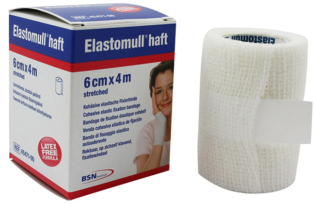 BENDA ELASTICA AUTOADESIVA ELASTOMULL HAFT BLU 6X400 CM - farmacialombardia.it