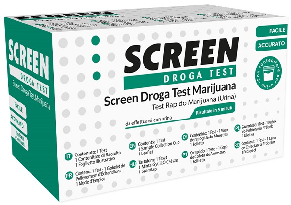 SCREEN DROGA TEST MARIJUANA TEST ANTIDROGA CON CONTENITORE URINA - farmacialombardia.it