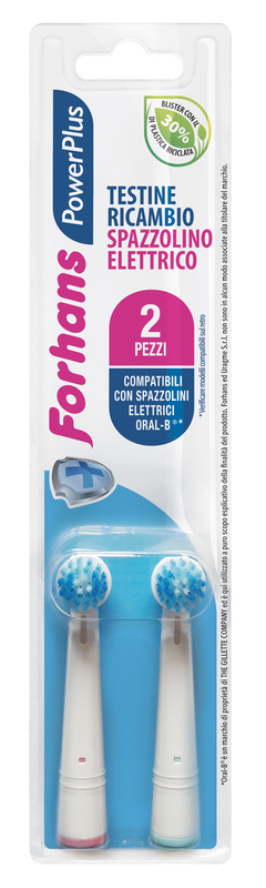 FORHANS POWER PLUS TESTINA 2 PEZZI RICAMBIO - farmacialombardia.it