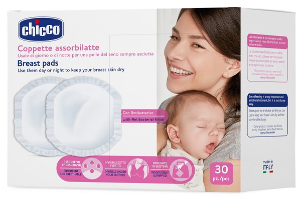 CHICCO COPPETTA ASSORBILATTE ANTIBATTERICA 30 PEZZI - farmacialombardia.it