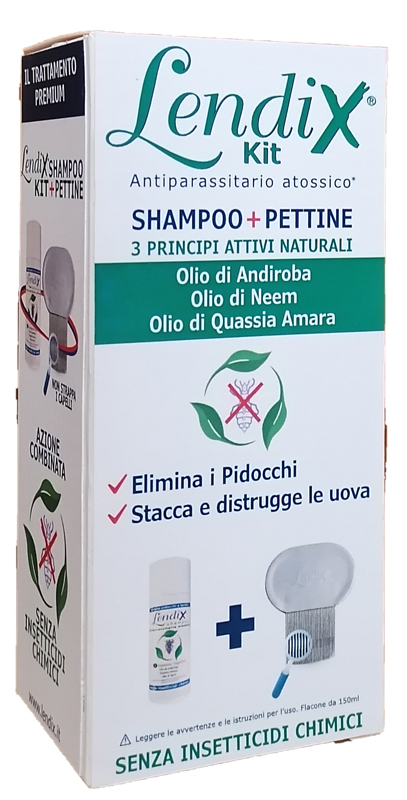 LENDIX KIT SHAMPOO 150ML + PETTINE PREMIUM ANTIPIDOCCHI - farmacialombardia.it