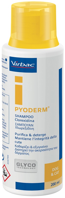 PYODERM SHAMPOO CLOREXIDINA PURIFICA E DETERGE CANE E GATTO 200 ML - farmacialombardia.it