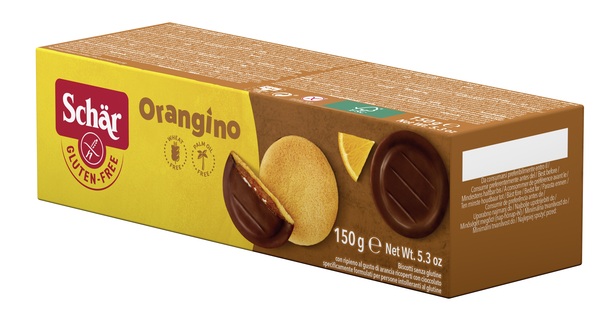 SCHAR ORANGINO BISCOTTI CON RIPIENO AL GUSTO DI ARANCIA RICOPERTI CON CIOCCOLATO 150 G - farmacialombardia.it