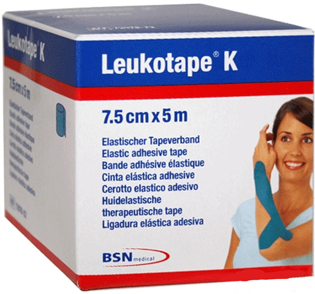 BENDA ADESIVA LEUKOTAPE K PER TAPING FISIOTERAPICO LARGHEZZA 7,5 CM LUNGHEZZA 5 M COLOR ROSSO IN ROTOLO - farmacialombardia.it