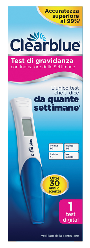 TEST DI GRAVIDANZA CLEARBLUE CON INDICATORE DELLE SETTIMANE 1 PEZZO - farmacialombardia.it