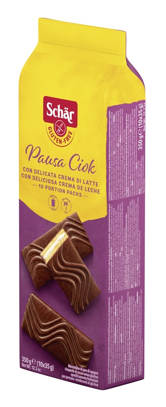 SCHAR PAUSA CIOK MERENDINE DI PAN DI SPAGNA CON CREMA DI LATTE 10 PEZZI DA 35 G - farmacialombardia.it