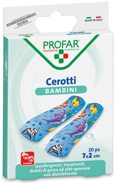 CEROTTO BAMBINI 7X2 CM 20 PEZZI PROFAR - farmacialombardia.it