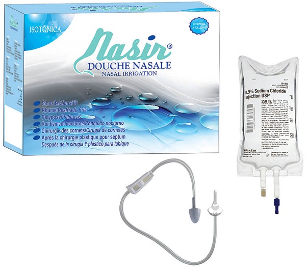 NASIR DOCCIA NASALE CON SOLUZIONE FISIOLOGICA ISOTONICA 6 SACCHE 500 ML + 1 BLISTER - farmacialombardia.it