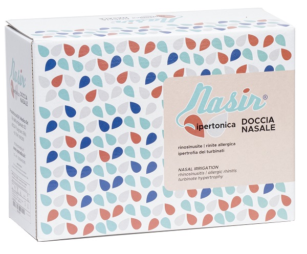 DOCCIA NASALE NARIS CON SOLUZIONE FISIOLOGICA IPERTONICA 8 SACCHE 250 ML + 1 BLISTER - farmacialombardia.it