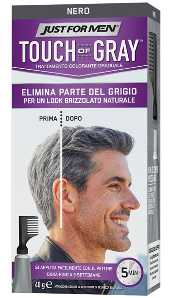 JUST FOR MEN TOUCH OF GRAY NERO 40 G - farmacialombardia.it