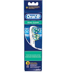 ORALB DUAL CLEAN EB417 TESTINE SPAZZOLINO ELETTRICO 3 PEZZI - farmacialombardia.it