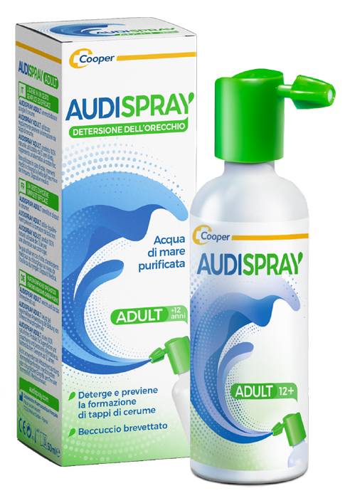 AUDISPRAY ADULT SOLUZIONE DI ACQUA DI MARE IPERTONICA SPRAY SENZA GAS DETERSIONE ORECCHIO 50 ML - farmacialombardia.it