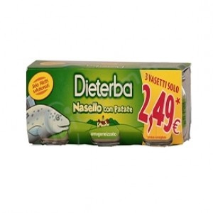 DIETERBA OMOGENEIZZATO NASELLO 3 PEZZI 80 G - farmacialombardia.it