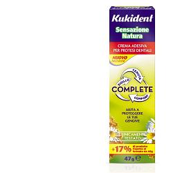 KUKIDENT SENSAZIONE NATURA COMPLETE CREMA ADESIVA PER PROTESI DENTARIE 47 G - farmacialombardia.it