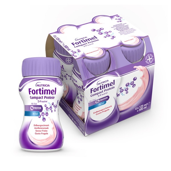 FORTIMEL COMPACT PROTEIN FRAGOLA 4 BOTTIGLIE 125 ML - farmacialombardia.it