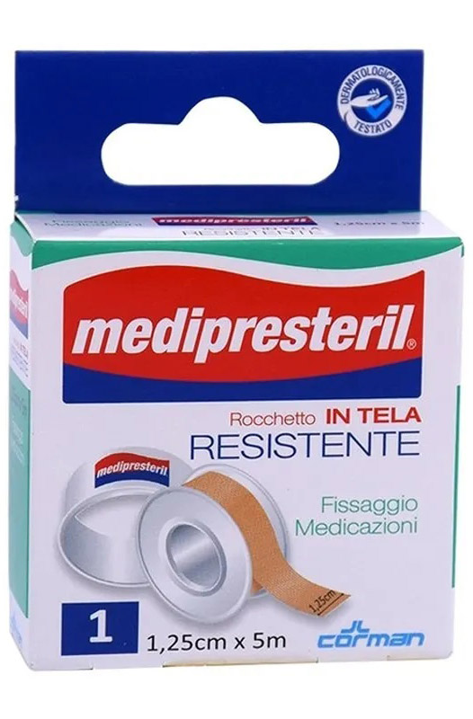 CEROTTO IN ROCCHETTO MEDIPRESTERIL IN TELA RESISTENTE M5X1,25CM - farmacialombardia.it