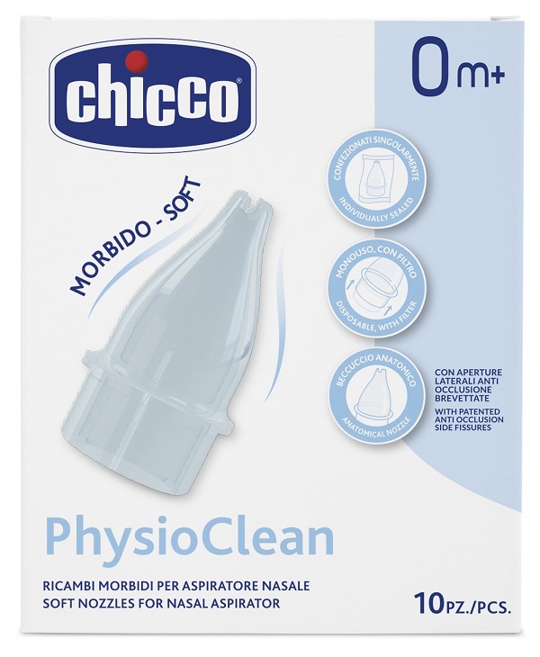RICAMBI MORBIDI PER ASPIRATORE NASALE CHICCO PHYSIOCLEAN - farmacialombardia.it