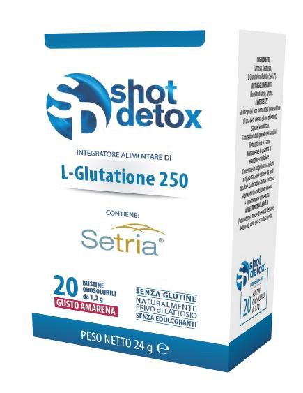SHOT DETOX L-GLUTATIONE 250 20 STICK DA 1,2 G - farmacialombardia.it
