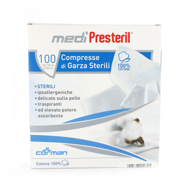 GARZA MEDIPRESTERIL STERILE MONOUSO 18X40 12 PEZZI - farmacialombardia.it