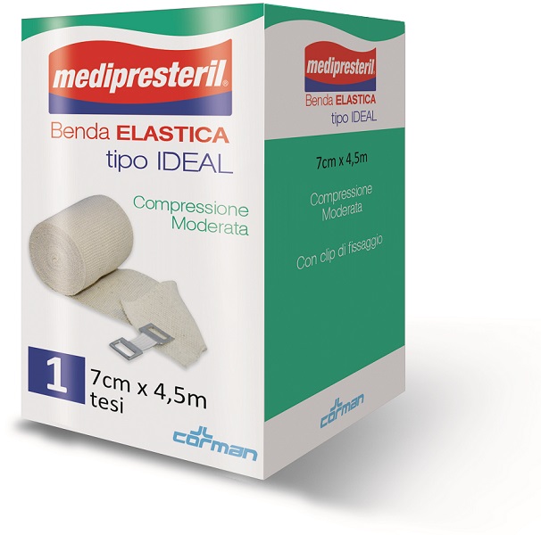BENDA ELASTICA MEDIPRESTERIL IDEAL CM7X45MT - farmacialombardia.it