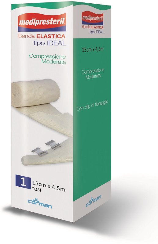 BENDA ELASTICA MEDIPRESTERIL IDEAL CM15X45MT - farmacialombardia.it