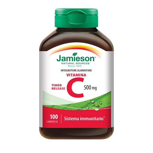 VITAMINA C 500 TIMED RELEASE GUSTO ARANCIA 100 COMPRESSE - farmacialombardia.it