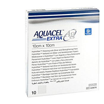 AQUACEL AG EXTRA MEDICAZIONE CON IONI ARGENTO 10X10 CM 10 PEZZI - farmacialombardia.it