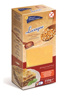 PIACERI MEDITERRANEI PASTA FARINA MAIS LASAGNE 250 G - farmacialombardia.it