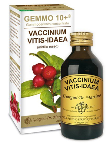 GEMMO 10+ MIRTILLO ROSSO LIQUIDO ANALCOLICO 100 ML - farmacialombardia.it