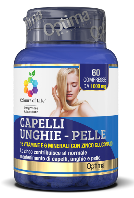 COLOURS OF LIFE CAPELLI UNGHIE PELLE 60 COMPRESSE 1000 MG - farmacialombardia.it