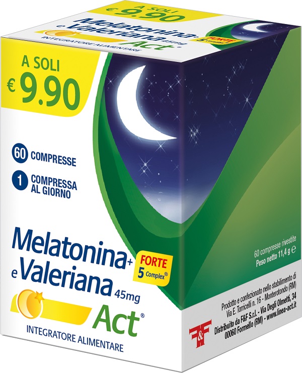 MELATONINA+FORTE 5 COMPLEX E VALERIANA ACT 60 COMPRESSE - farmacialombardia.it