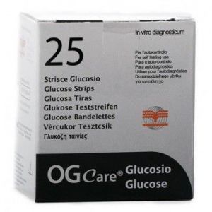 STRISCE MISURAZIONE GLICEMIA OGCARE 25 PEZZI - farmacialombardia.it