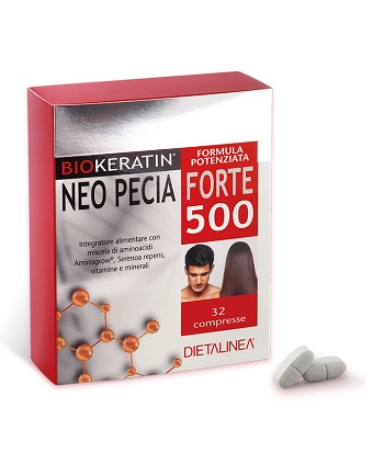 DIETALINEA BIOKERATIN NEO PECIA FORTE 500 32 COMPRESSE 4 BLISTER IN ASTUCCIO 48 G - farmacialombardia.it