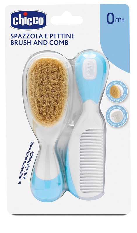 CHICCO SPAZZOLA + PETTINE AZZURRO - farmacialombardia.it