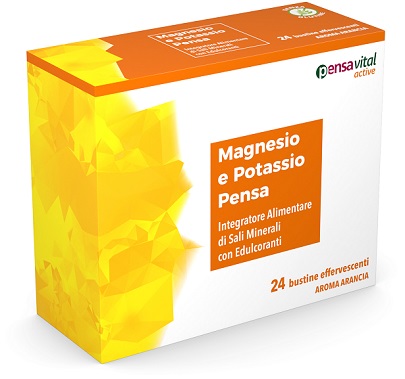 MAGNESIO E POTASSIO ARANCIA PENSA 24 BUSTINE EFFERVESCENTI - farmacialombardia.it