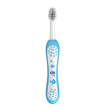 CHICCO SPAZZOLINO PRIMI DENTI DA LATTE AZZURRO 6-36 MESI - farmacialombardia.it